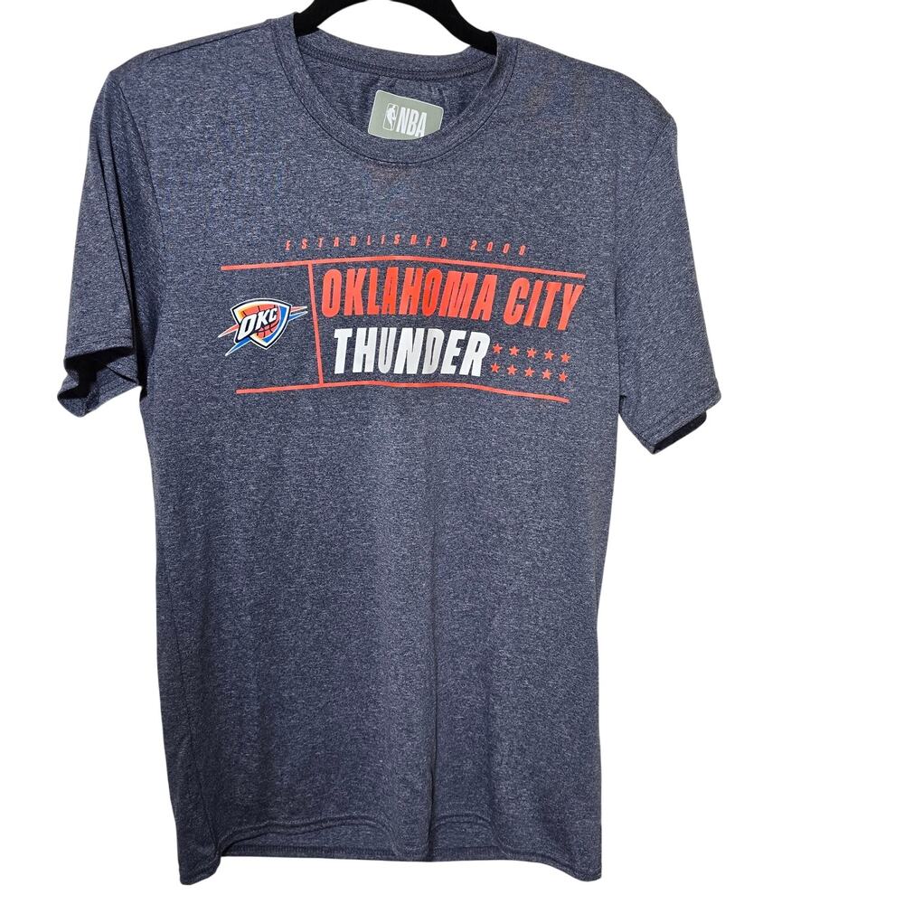 NEW OKC Oklahoma City Thunder Tee Shirt Size S *flaw, tag crooked inside shirt